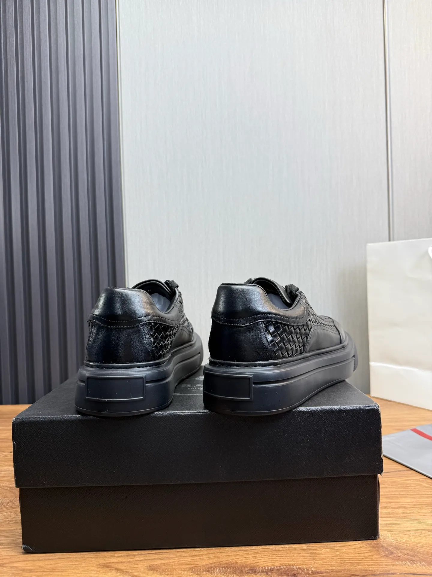 Men's shoes 💰440💰 PRADA【Prada】Men's new casual shoes ⬆️Imported cowhide + genuine leather lining. Anti-slip outsole, 38-44 (customized at 45)